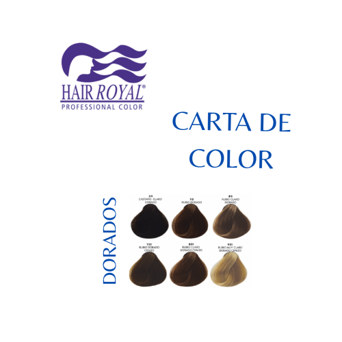HAIR ROYAL – CARTA DE COLOR – DORADOS