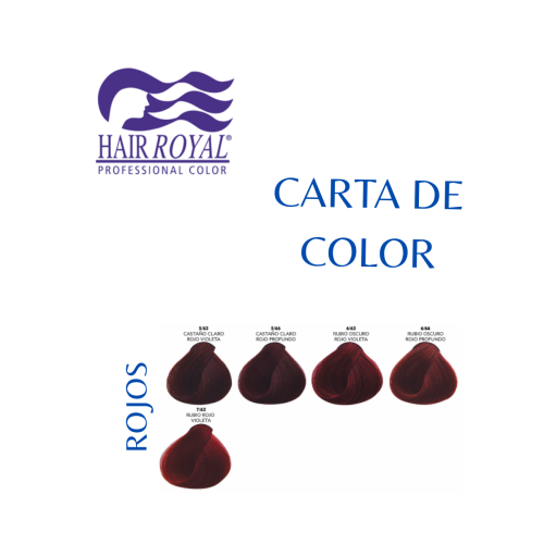 HAIR ROYAL – CARTA DE COLOR – ROJOS