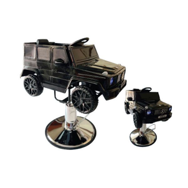 SILLA DE BARBERÍA PARA ÑIÑO - CARRITO MERCEDES BENZ NEGRO